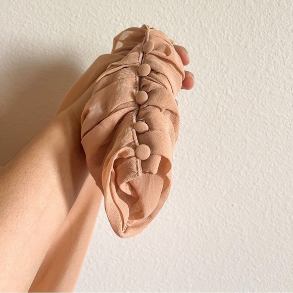 Lush Cold Shoulder Sheer Long Sleeve Dress, Size L - Picture 6 of 12